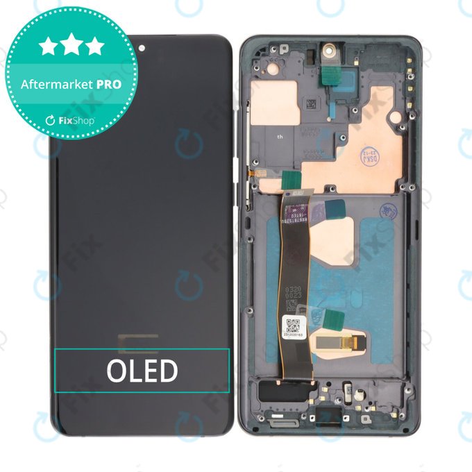 дисплей OLED за Samsung S20 Ultra G988F, Тъчскрийн и рамка, Cosmic Black