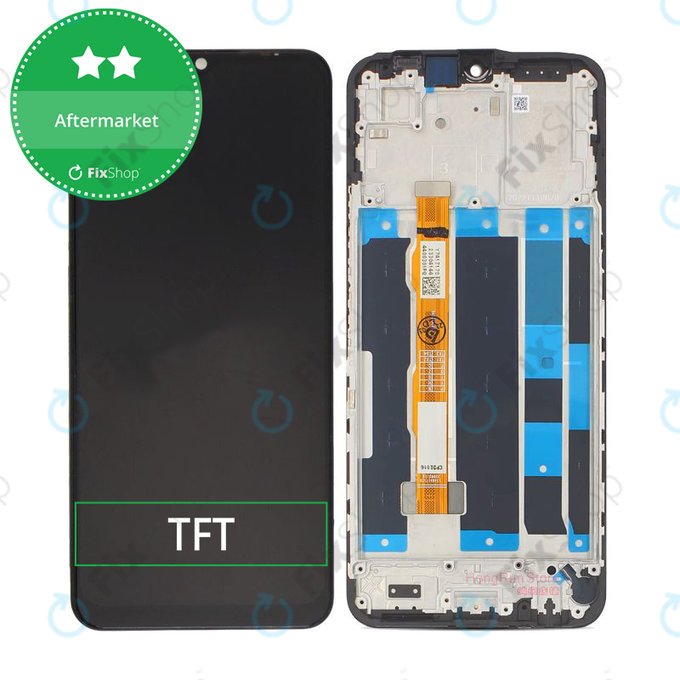 дисплей за Vivo Y35 5G V2230A, Тъчскрийн и рамка, черен, Black, TFT