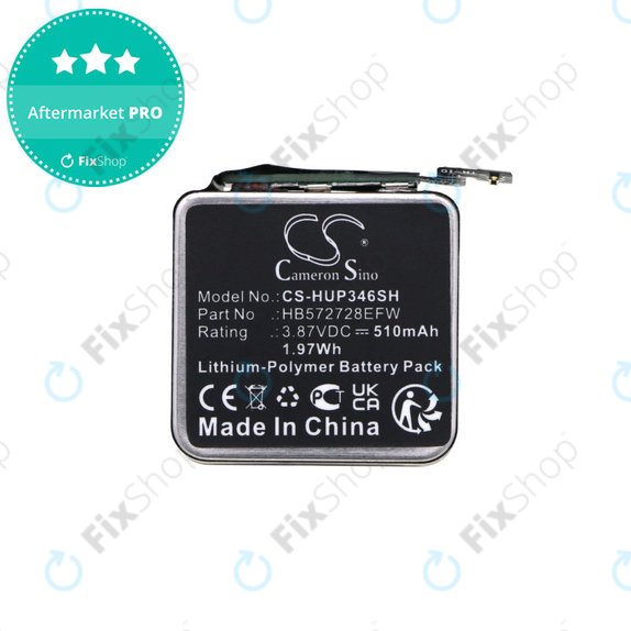 Батерия за Huawei Watch GT3 Pro 46mm, 510mAh, Li-Pol, 3.87V, HB572728EFW, HQ