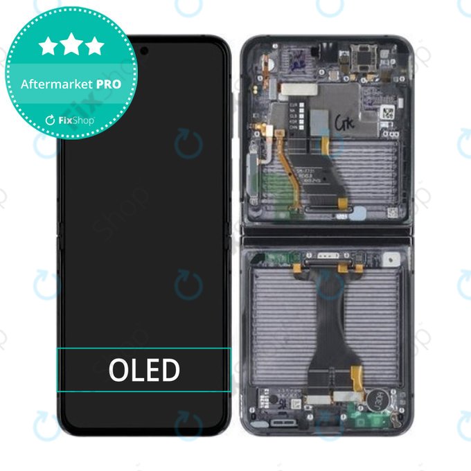 дисплей OLED за Samsung Z Flip 5 F731B, Тъчскрийн и рамка, Graphite