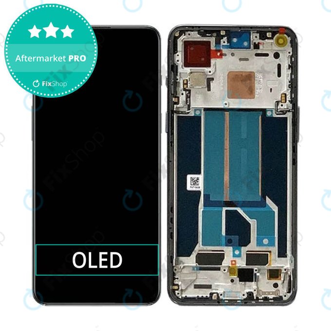 дисплей OLED за OnePlus Nord 2T CPH2399 CPH2401, Тъчскрийн и рамка, черен, Black