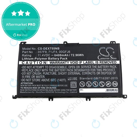 Батерия за Dell Inspirion 15, 6400mAh, Li-Pol, 11.4V, 357F9, HQ