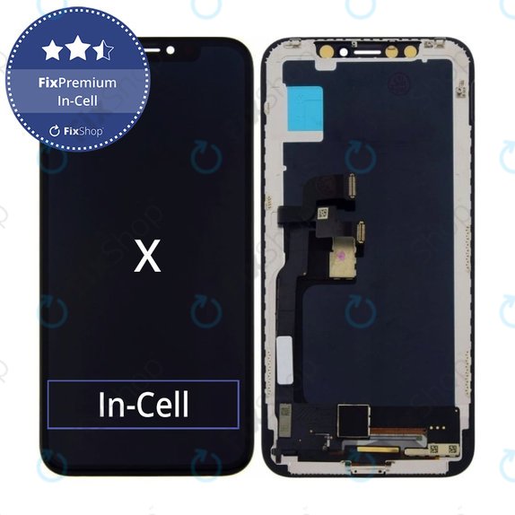 Дисплей In-Cell за iPhone X, Тъчскрийн с рамка, FixPremium