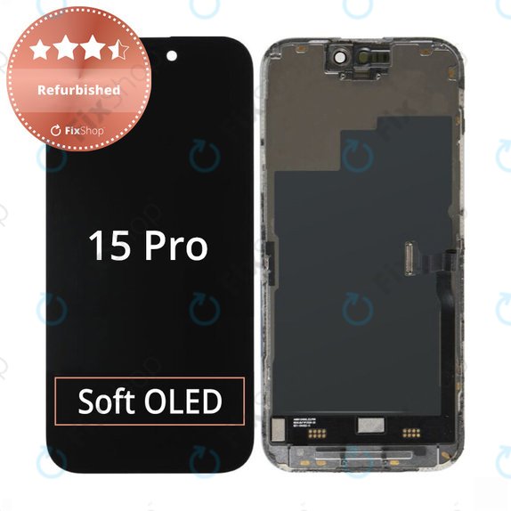 Дисплей за iPhone 15 Pro, Тъчскрийн с рамка, Refurbished
