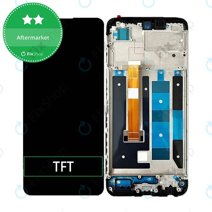 дисплей за Realme C55, Тъчскрийн и рамка, черен, Black, TFT
