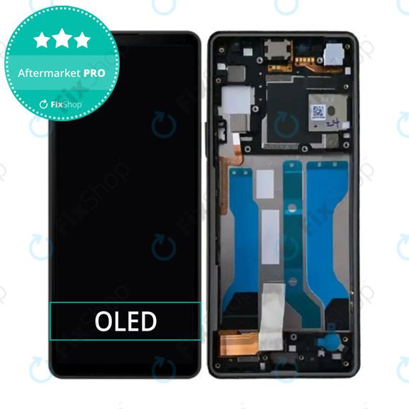 дисплей OLED за Sony Xperia 10 V, Тъчскрийн и рамка, черен, Black