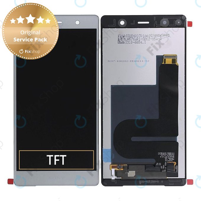 дисплей за Sony Xperia XZ2 Premium, Тъчскрийн без рамка, 1310-6654, Chrome Silver, Genuine Service Pack, TFT