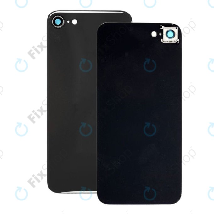 задния капак с обектив на камерата за iPhone SE (2nd Gen 2020), черен, Black