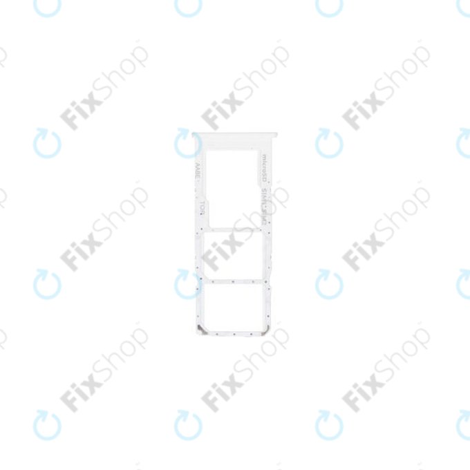 SIM държач за Samsung A12 A125F, GH98-46124B, бял, White, Genuine Service Pack