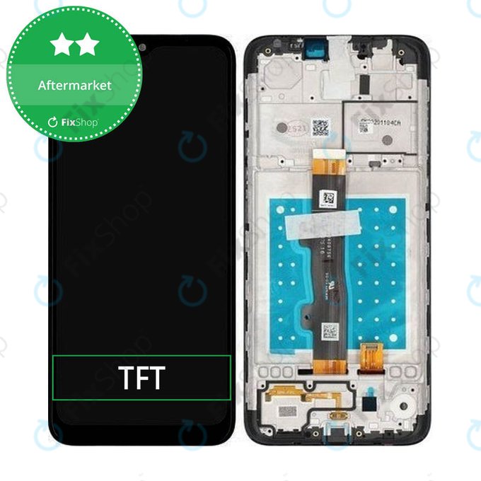 дисплей за Motorola Moto E7 XT2095, Тъчскрийн и рамка, Mineral Gray, TFT