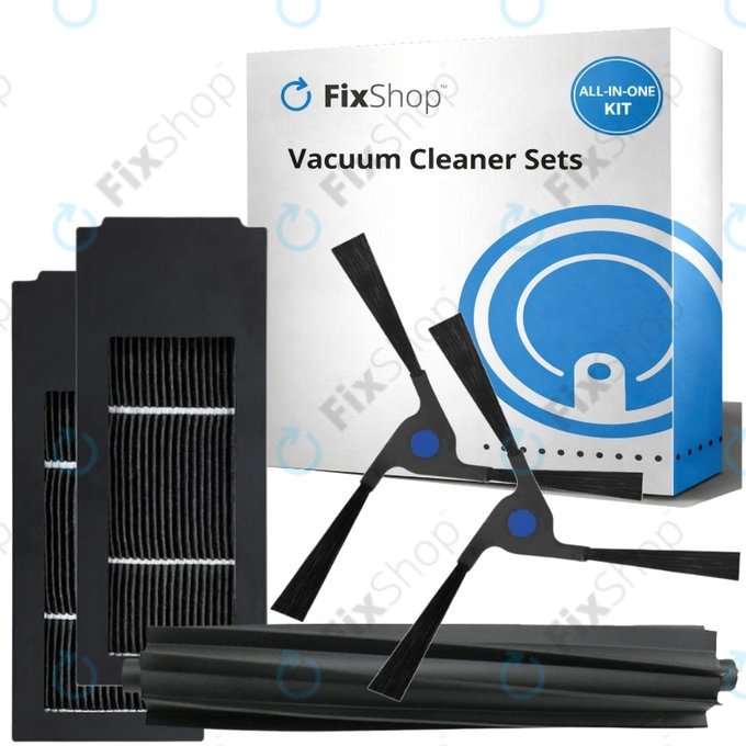 Комплект резервни части за Ecovacs Deebot X2 Omni (1x Основна четка, 2x Филтър, 2x Странична четка)
