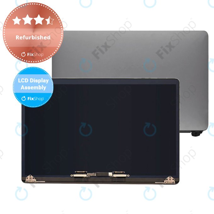 LCD дисплей за MacBook Pro 15" A1990 (2018 – 2019), предно стъкло, корпус, Space Gray, Refurbished