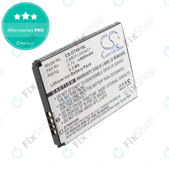 Батерия за Alcatel One Touch, OT, TCL A, Vodafone, 900mAh, Li-ion, 3.7V, CAB31L0004C1, HQ
