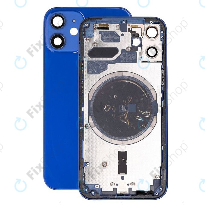 Заден калъф за iPhone 12 Mini, син, Blue