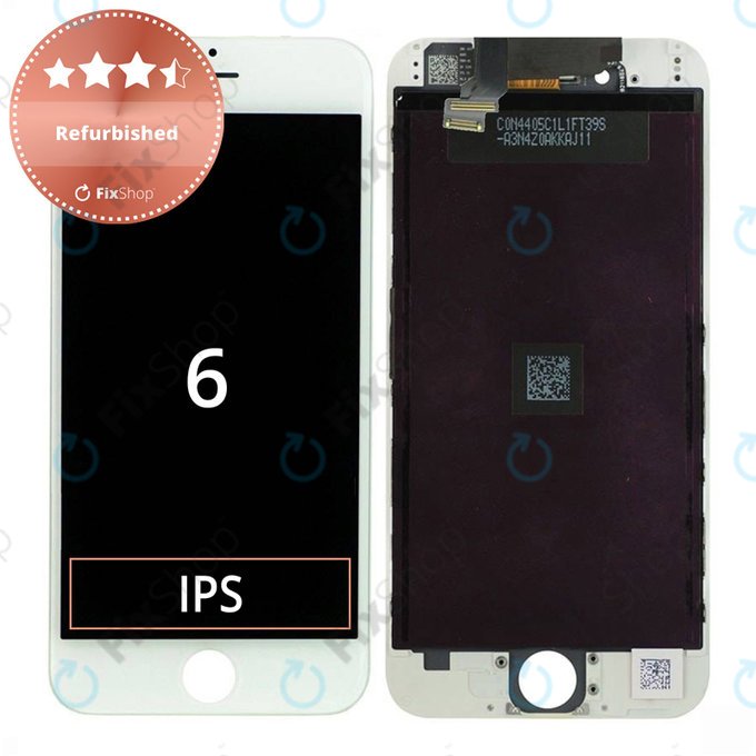 Дисплей за iPhone 6, White, Тъчскрийн с рамка, Refurbished