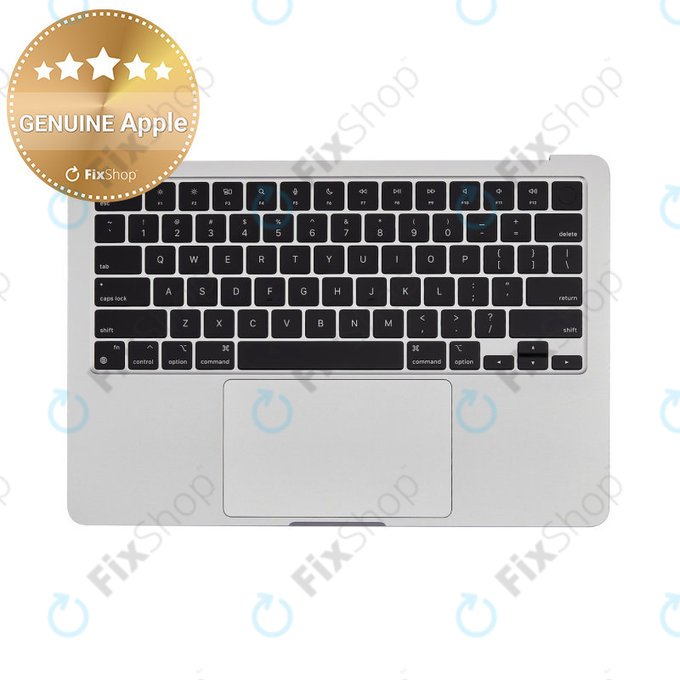 Горен корпус с клавиатура за MacBook Air 13", A3113 (2024), с US клавиатура и батерия, Silver, 661-40228, Genuine Apple