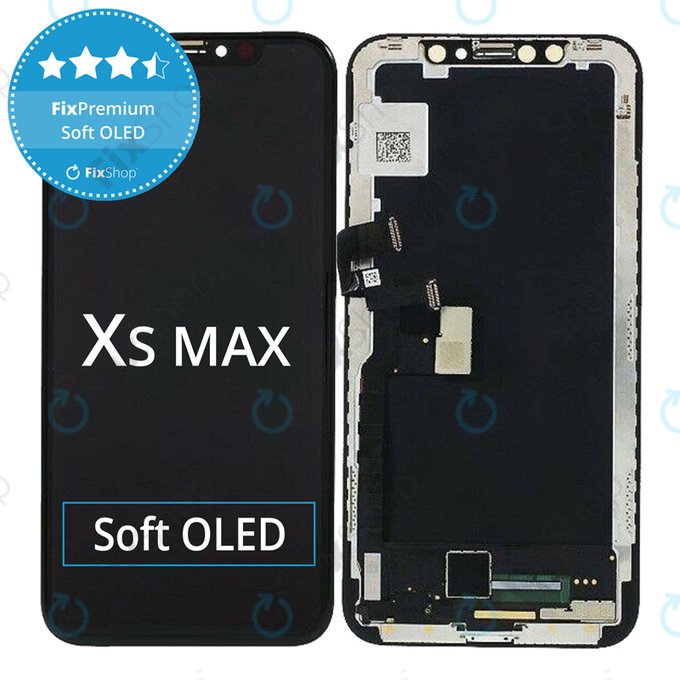 Дисплей Soft OLED за iPhone XS Max, Тъчскрийн с рамка, FixPremium