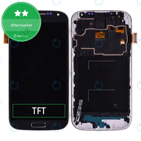 дисплей за Samsung S4 Mini Value I915i, Тъчскрийн и рамка, Black Mist, TFT