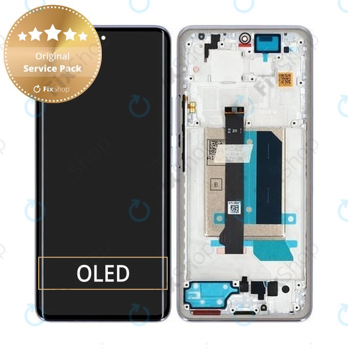 Дисплей за Xiaomi Redmi Note 14 Pro+ 5G, тъч стъкло с рамка, Lavender Purple, 5600180O16U00, Genuine Service Pack