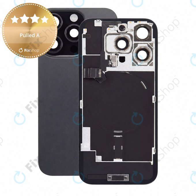 Стъкло на задния капак за iPhone 16 Pro, Black Titanium, Pulled A