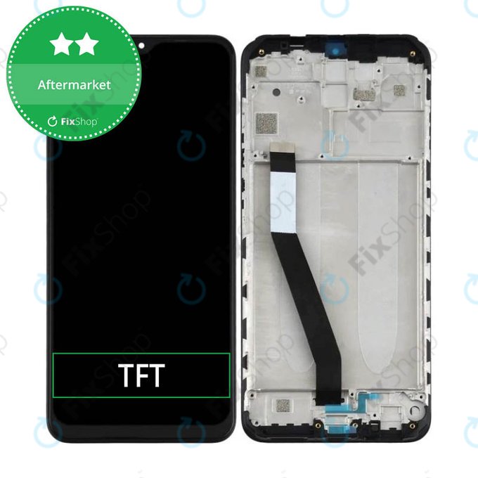 дисплей за Xiaomi Redmi 9, Тъчскрийн и рамка, черен, Black, TFT