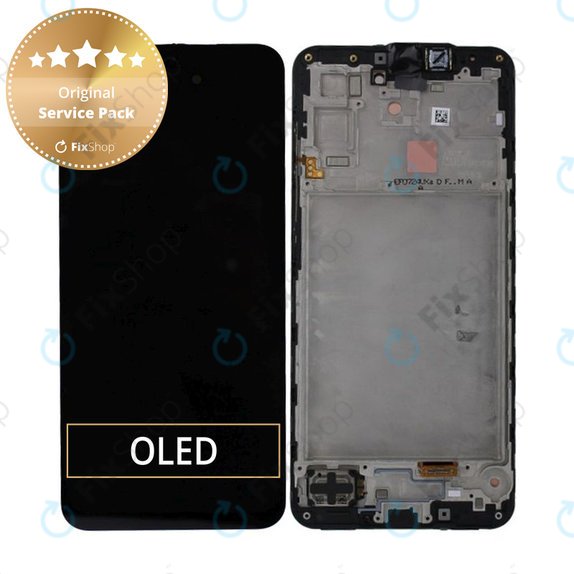 Дисплей за Samsung A17 A176B, Black, Тъчскрийн с рамка, GH82-38045A Genuine Service Pack