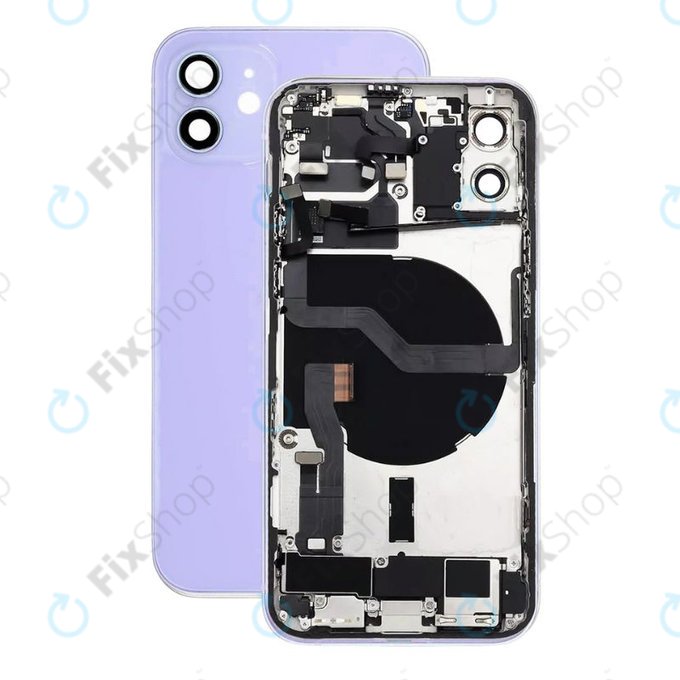 Заден калъф със малки части за iPhone 12, лилав. Purple