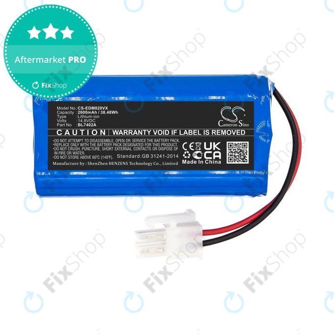 Батерия за Ecovacs Deebot M82, Tesla RoboStar T50, T60, T80 Pro, 2600mAh, Li-Ion, 14.8V, BL7402A, HQ