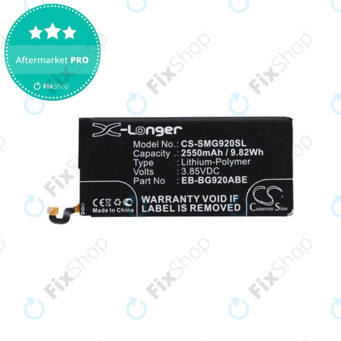 Батерия за Samsung S6 G920F, EB-BG920ABE, 2500mAh, HQ