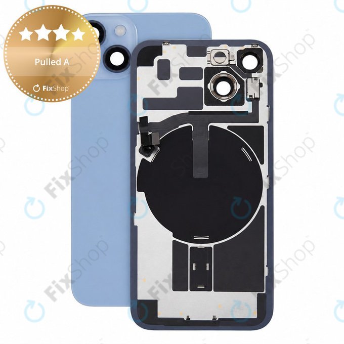 Стъкло на задния капак за iPhone 14, Blue, Pulled A