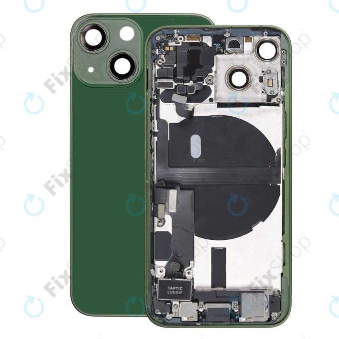 Заден калъф със малки части за iPhone 13 Mini, зелен, Green