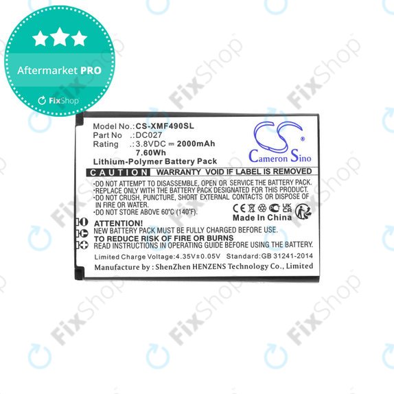 Батерия за Xiaomi F490 4g, 2000mAh, Li-Pol, 3.8V, DC027, HQ