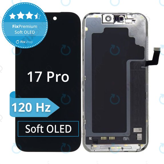 Дисплей Soft OLED 120Hz за iPhone 17 Pro, Тъчскрийн с рамка, FixPremium