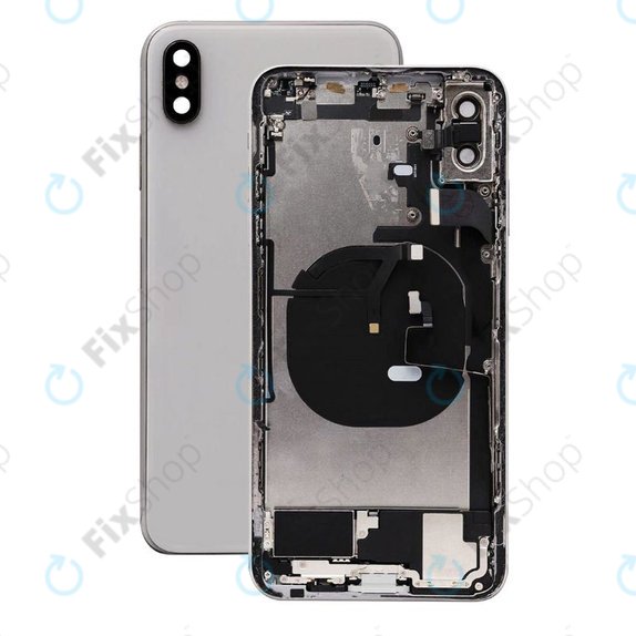 Заден калъф със малки части за iPhone XS Max, Сребро, Silver