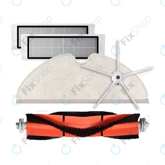 Пълен комплект за Xiaomi Roborock S5 Max, S6, S6 MaxV, S6 Pure, Xiaowa E3, бял, White