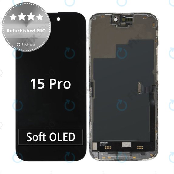 Дисплей за iPhone 15 Pro, Тъчскрийн с рамка, Refurbished PRO