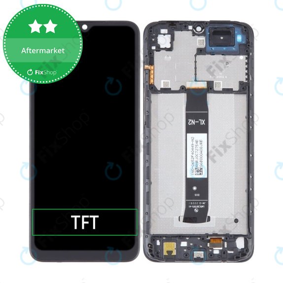 дисплей за Xiaomi Redmi A2, Тъчскрийн и рамка, Onyx Black, TFT