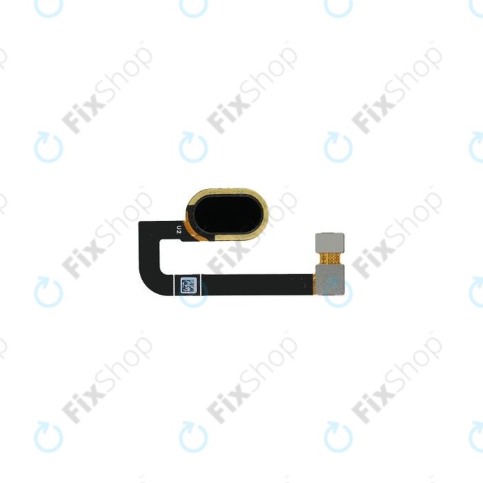Начален бутон с гъвкав кабел за Motorola Moto G5S Plus XT1805, черен, Black