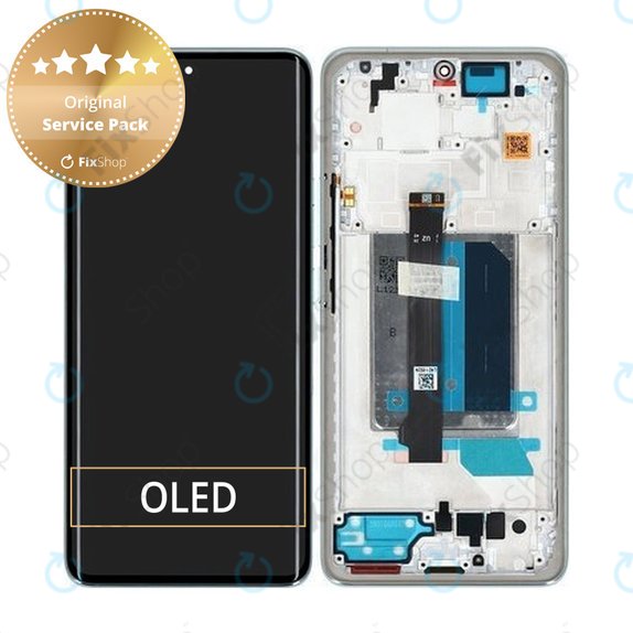 Дисплей за Xiaomi Redmi Note 14 Pro+ 5G , Frost Blue, Тъчскрийн с рамка, 5600170O16U00 Genuine Service Pack