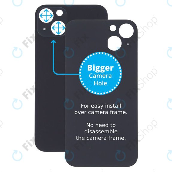 задния капак с голям отвор за камера за iPhone 13, Midnight