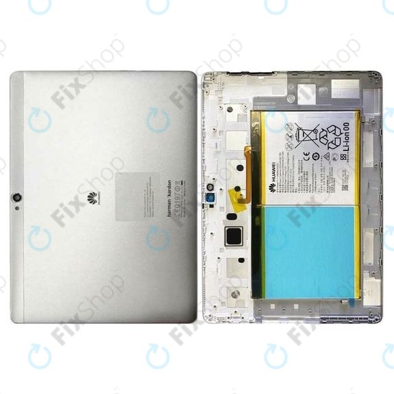 Заден капак с батерия за Huawei MediaPad M2 10.0, 02351PGS, 02351FMT, 02350NXP, 02351CWE, Moonlight Silver