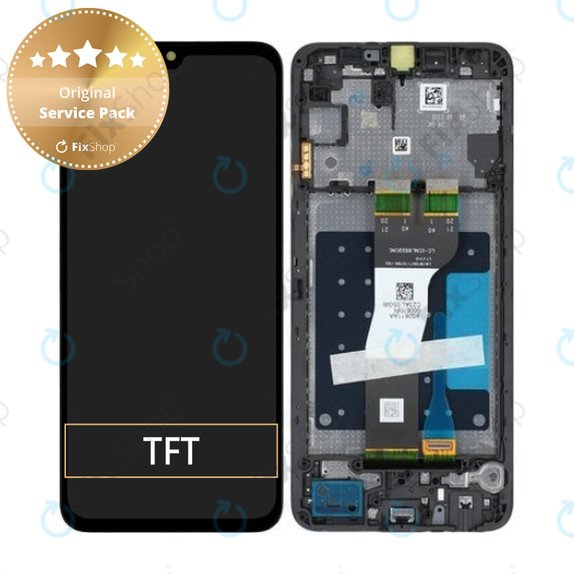 дисплей за Samsung A05s A057G, Тъчскрийн и рамка, GH81-24364A, черен, Black, Genuine Service Pack