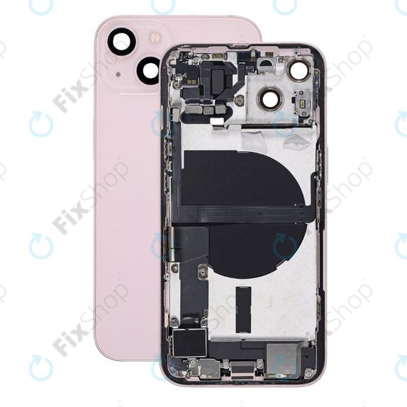 Заден калъф със малки части за iPhone 13, Розово, Pink