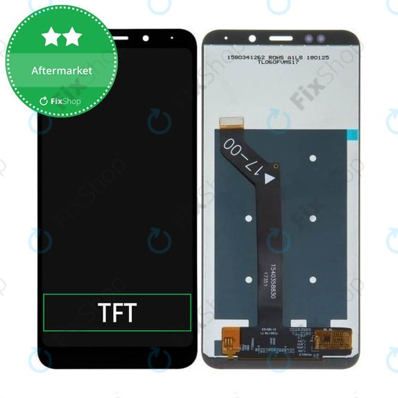 дисплей за Xiaomi Redmi 5 Plus (Redmi Note 5), Тъчскрийн без рамка, черен, Black, TFT