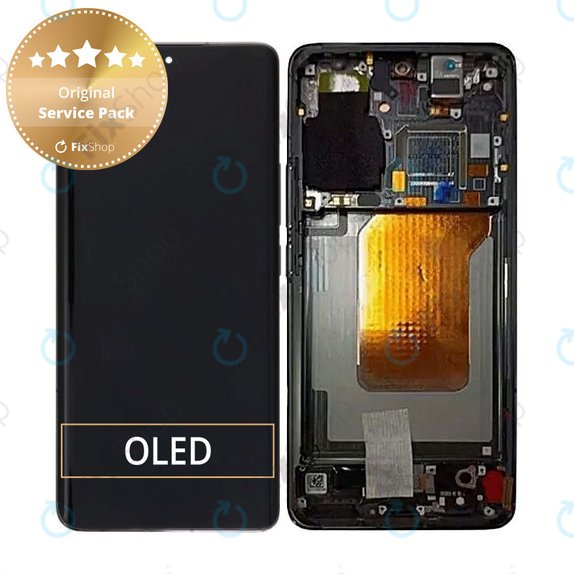 дисплей за Xiaomi 13 Pro, Тъчскрийн и рамка, 56000300M200, Ceramic Black, Genuine Service Pack