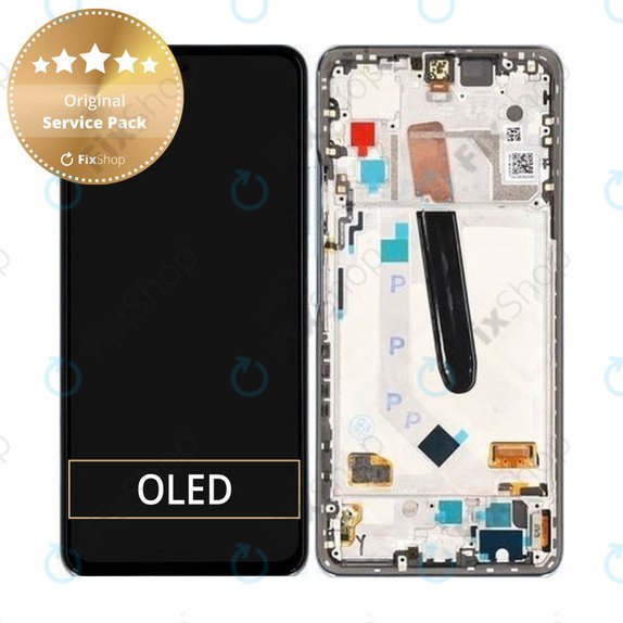 дисплей за Xiaomi Poco F3, Тъчскрийн и рамка, 560004K11A00, Blue, Genuine Service Pack