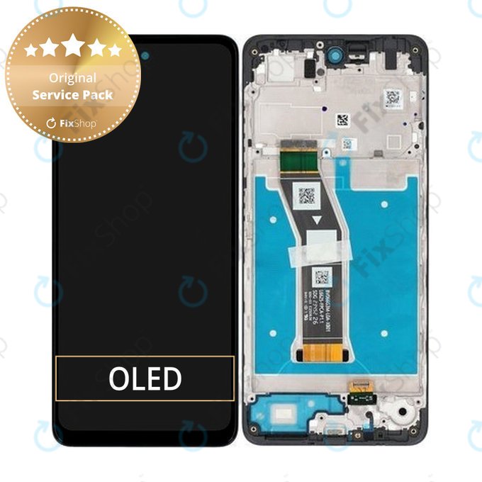 Дисплей за Motorola Moto G04, Black, Тъчскрийн с рамка, 5D68C23890 Genuine Service Pack