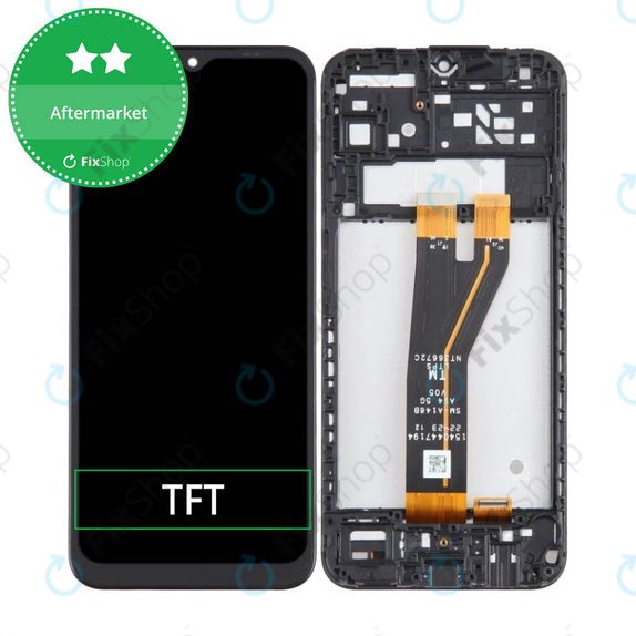 дисплей за Samsung A14 5G A146B, Тъчскрийн и рамка, черен, Black, TFT