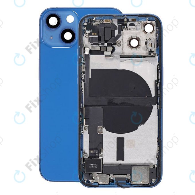Заден калъф със малки части за iPhone 13, син, Blue