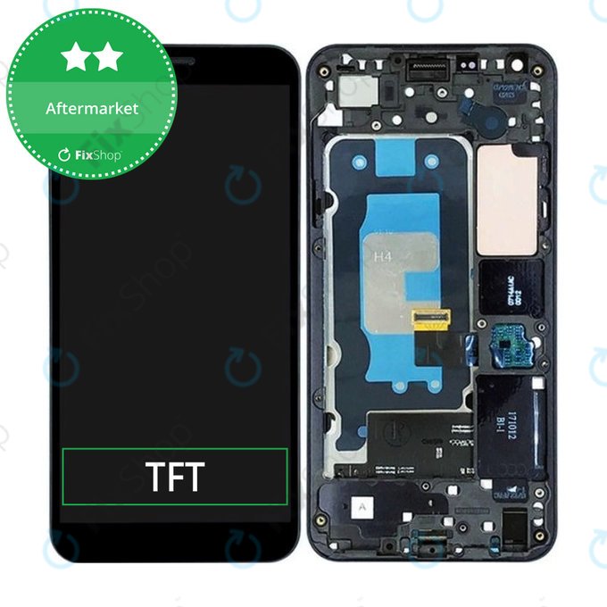 дисплей за LG Q6 M700N, Тъчскрийн и рамка, черен, Black, TFT